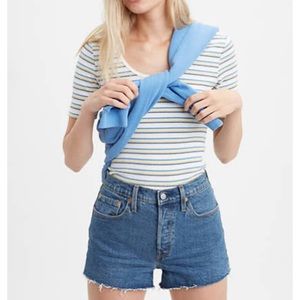 Dark Wash Levi’s 501 Denim Shorts